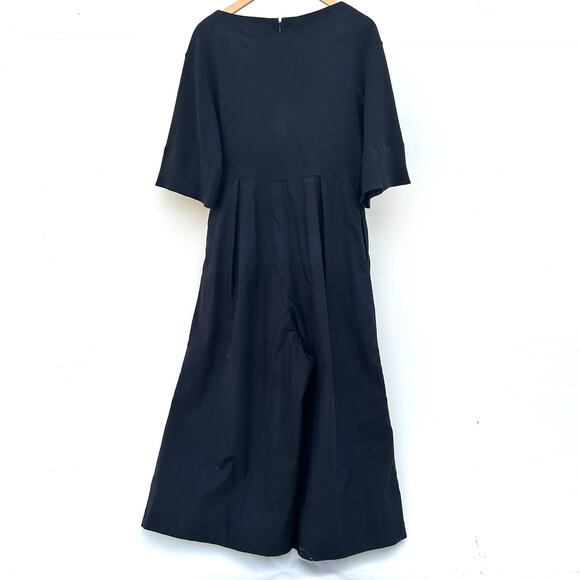 COS Wide Leg Jumpsuit Palazzo Pants Black Culottes XS Cotton Short Sleeve - Picture 5 of 13